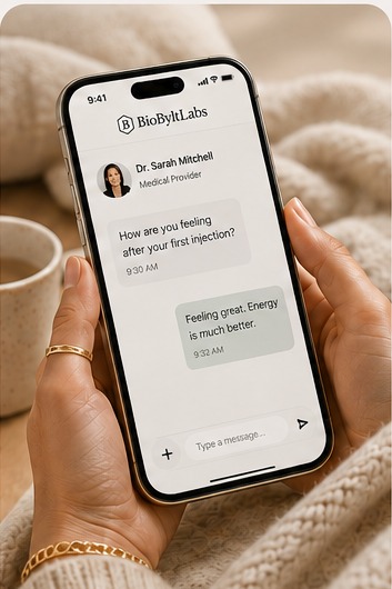 Chat with a provider on the BioBylt app